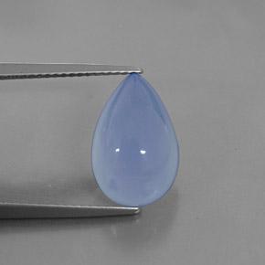 Calcédoine bleue naturelle transparent, 5,20 ct, transparent / translucide