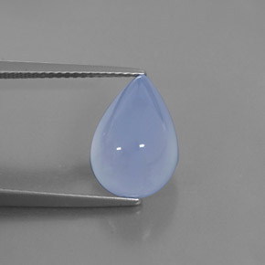 Calcédoine bleue naturelle transparent, 5,58 ct, transparent / translucide