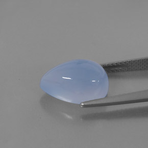 Calcédoine bleue naturelle transparent, 5,58 ct, transparent / translucide
