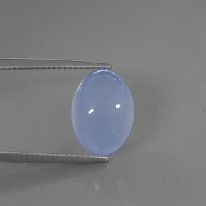 Calcédoine bleu lavande naturelle transparent, 8,19 ct, transparent / translucide