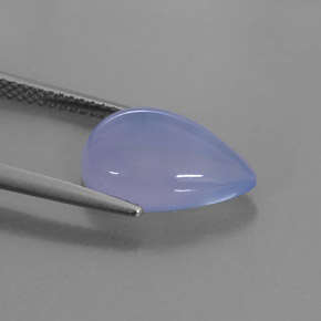Calcédoine Bleu lavande naturelle Transparent, 4.48 ct, Transparent / Translucide