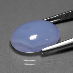 Calcédoine bleue naturelle transparent, 9,81 ct, transparent / translucide