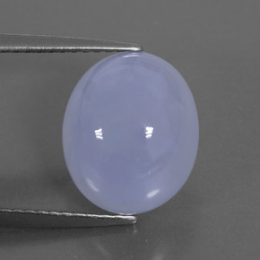 Calcédoine bleue naturelle transparent, 5,36 ct, transparent / translucide