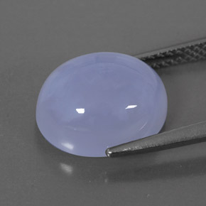 Calcédoine bleue naturelle transparent, 5,36 ct, transparent / translucide