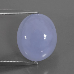 Calcédoine bleue naturelle transparent, 5,52 ct, transparent / translucide