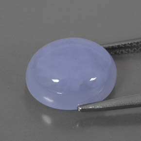 Calcédoine bleue naturelle transparent, 5,52 ct, transparent / translucide