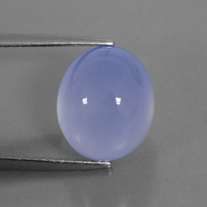 Calcédoine bleue naturelle transparent, 6,71 ct, transparent / translucide