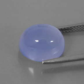 Calcédoine bleue naturelle transparent, 6,71 ct, transparent / translucide