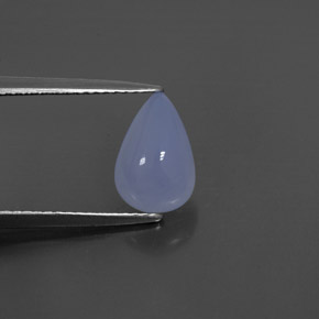 Calcédoine bleue naturelle transparent, 1,76 ct, transparent / translucide