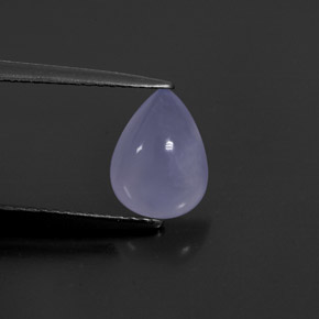 Calcédoine bleue naturelle transparent, 1,62 ct, transparent / translucide