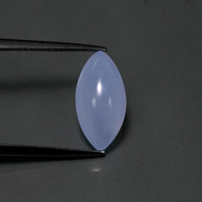 Calcédoine Bleu lavande naturelle Transparent, 3.31 ct, Transparent / Translucide