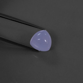 Calcédoine bleue naturelle transparent, 6,77 ct, transparent / translucide