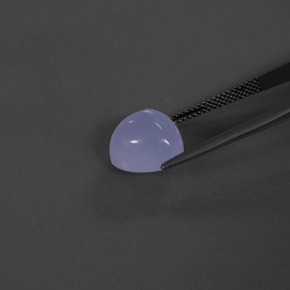 Calcédoine bleue naturelle transparent, 6,77 ct, transparent / translucide