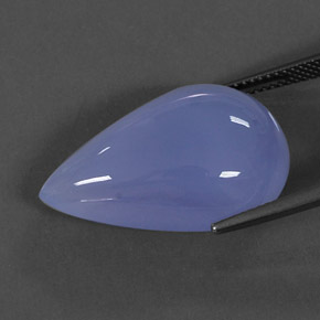 Calcédoine bleue naturelle transparent, 23,58 ct, transparent / translucide
