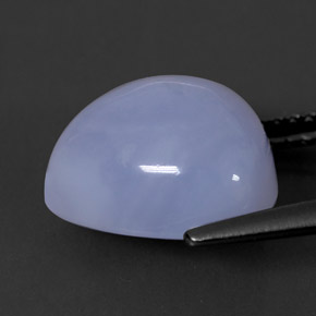 Calcédoine bleue naturelle transparent, 6,67 ct, transparent / translucide