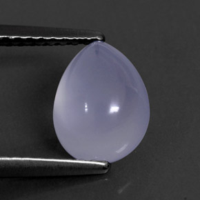 Calcédoine bleue naturelle transparent, 1,74 ct, transparent / translucide