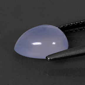 Calcédoine bleue naturelle transparent, 1,74 ct, transparent / translucide