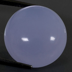 Calcédoine bleue naturelle transparent, 17,75 ct, transparent / translucide