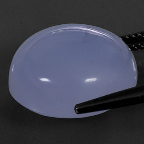 Calcédoine bleue naturelle transparent, 17,75 ct, transparent / translucide