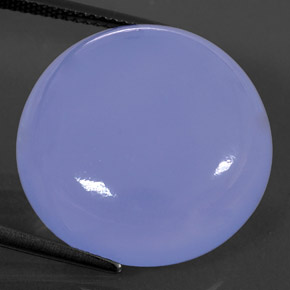 Calcédoine bleue naturelle transparent, 25,46 ct, transparent / translucide