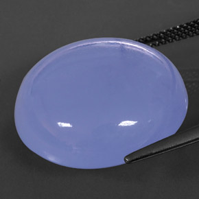 Calcédoine bleue naturelle transparent, 25,46 ct, transparent / translucide