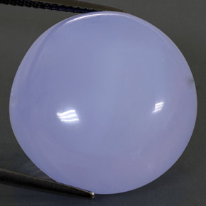 Calcédoine bleue naturelle transparent, 28,93 ct, transparent / translucide