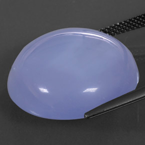Calcédoine bleue naturelle transparent, 28,93 ct, transparent / translucide