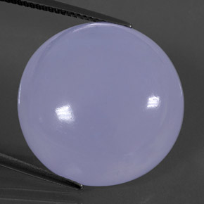 Calcédoine bleue naturelle transparent, 30,37 ct, transparent / translucide