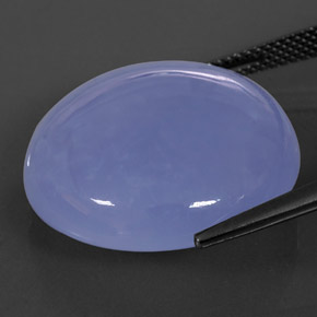 Calcédoine bleue naturelle transparent, 29,95 ct, transparent / translucide