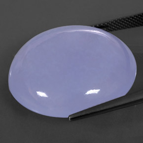 Calcédoine bleue naturelle transparent, 36,59 ct, transparent / translucide