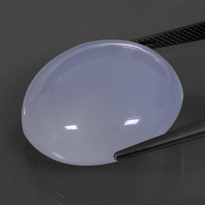 Calcédoine bleue naturelle transparent, 50,66 ct, transparent / translucide