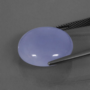 Calcédoine bleue naturelle transparent, 16,85 ct, transparent / translucide