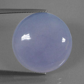Calcédoine bleue naturelle transparent, 18,82 ct, transparent / translucide