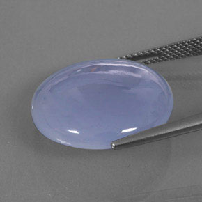 Calcédoine bleue naturelle transparent, 18,82 ct, transparent / translucide