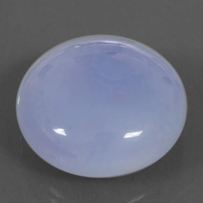 Calcédoine bleue naturelle transparent, 28,22 ct, transparent / translucide