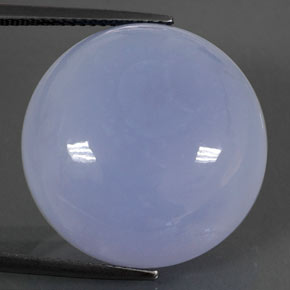 Calcédoine bleue naturelle transparent, 28,22 ct, transparent / translucide