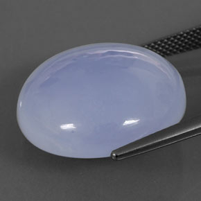 Calcédoine bleue naturelle transparent, 28,22 ct, transparent / translucide