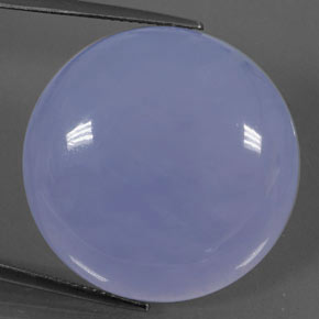 Calcédoine bleue naturelle transparent, 38,66 ct, transparent / translucide