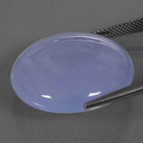Calcédoine bleue naturelle transparent, 38,66 ct, transparent / translucide