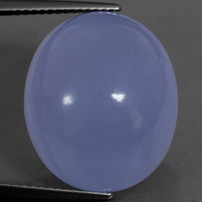 Calcédoine Bleu lavande naturelle Coupe ovale, 20.79 ct, Translucide