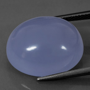 Calcédoine Bleu lavande naturelle Coupe ovale, 20.79 ct, Translucide