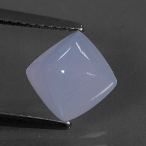 Calcédoine bleue naturelle transparent, 1,77 ct, transparent / translucide