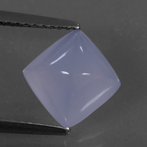 Calcédoine bleu lavande naturelle transparent, 2,33 ct, transparent / translucide