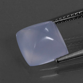 Calcédoine bleue naturelle transparent, 3,17 ct, transparent / translucide