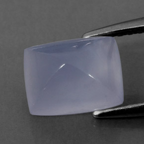 Calcédoine Bleu lavande naturelle Coupe coussin, 1.92 ct, Transparent