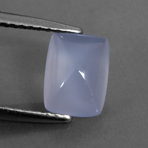 Calcédoine Bleu lavande naturelle Coupe coussin, 1.17 ct, Transparent
