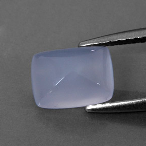 Calcédoine Bleu lavande naturelle Coupe coussin, 1.17 ct, Transparent