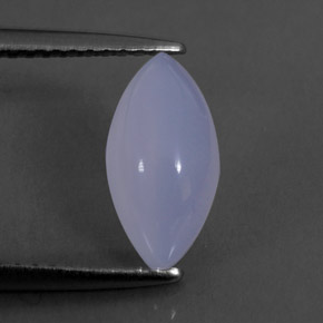 Calcédoine bleue naturelle transparent, 1,66 ct, transparent / translucide