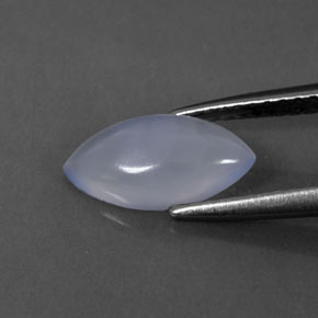 Calcédoine bleue naturelle marquise, 1,12 ct, transparent