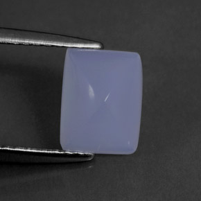 Calcédoine bleue naturelle transparent, 1,69 ct, transparent / translucide